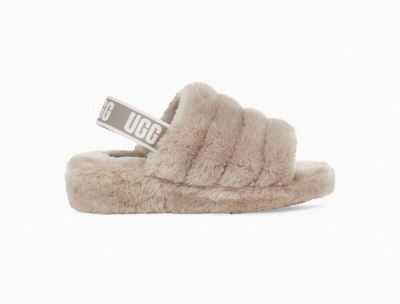 UGG Fluff Yeah Slide Womens Slippers Goat/ Grey - AU 293RO